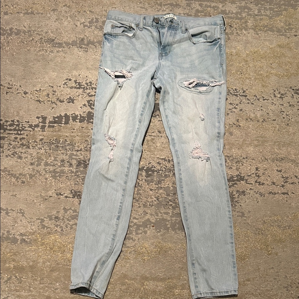 PacSun Light Blue Distressed Skinny Jeans